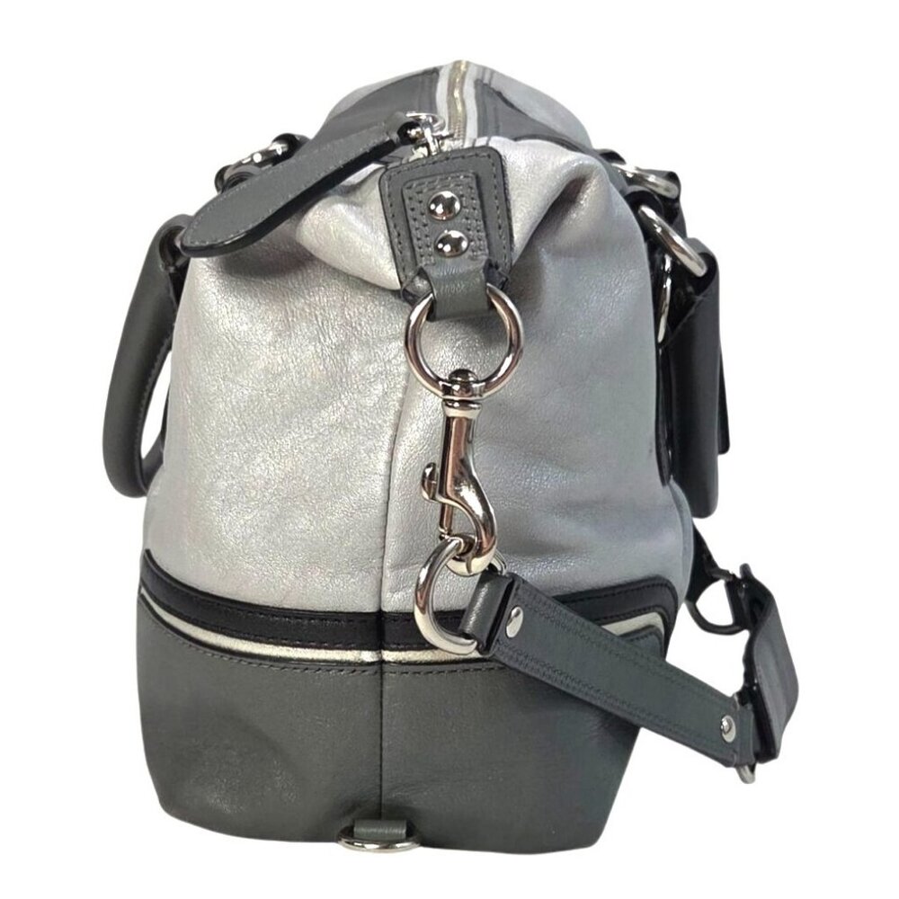 Coach 2012 Ashley Spectator 2-Way Gray Leather Satchel Bag Purse F17455 - Picture 11 of 16